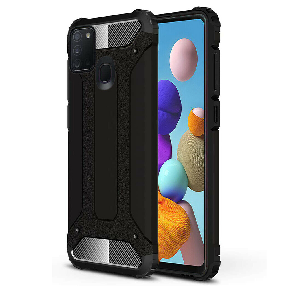 Калъф за Samsung Galaxy A21s - Techsuit Hybrid Armor - Черен