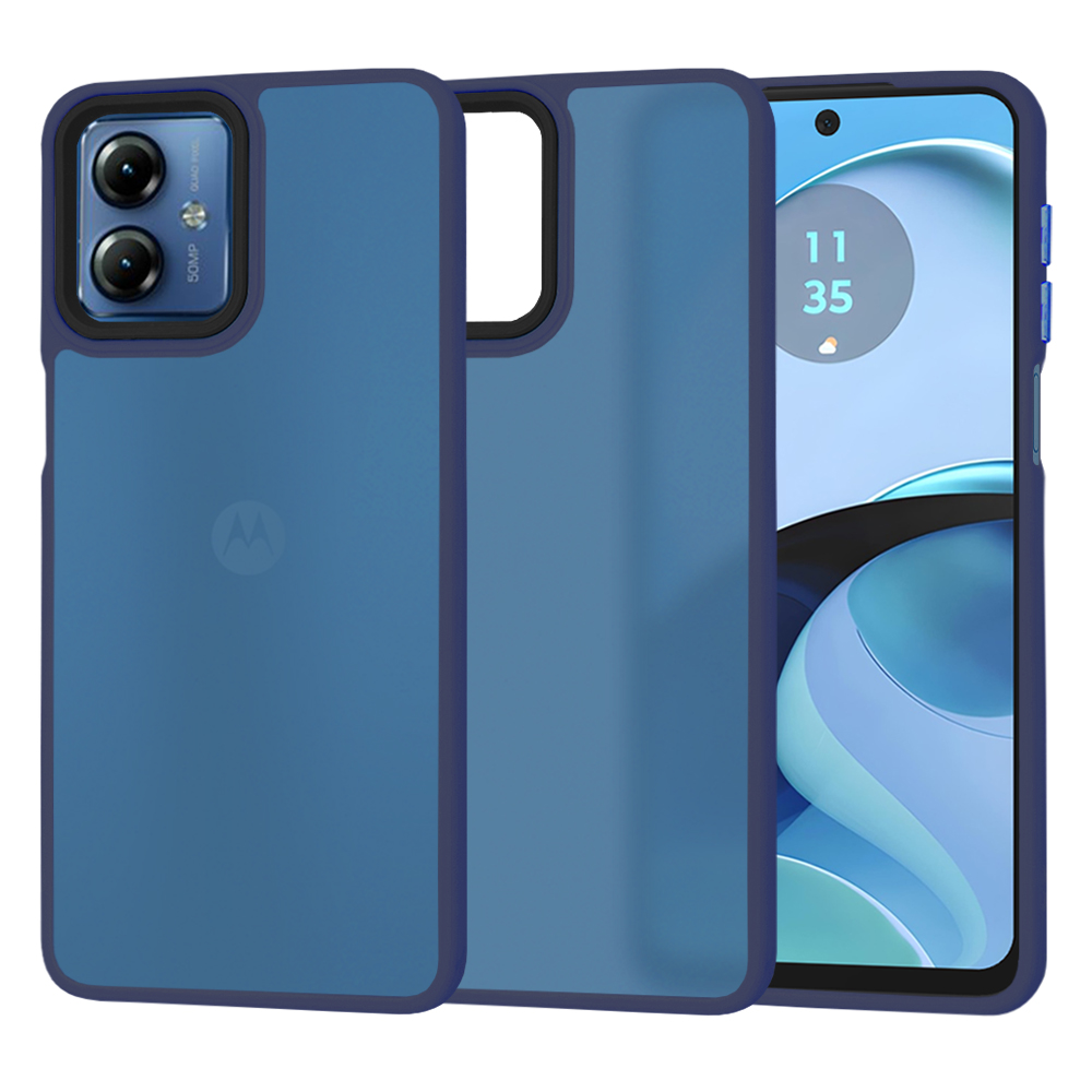Калъф за Motorola Moto G14 - Techsuit HaloFrost Series - Deep Син