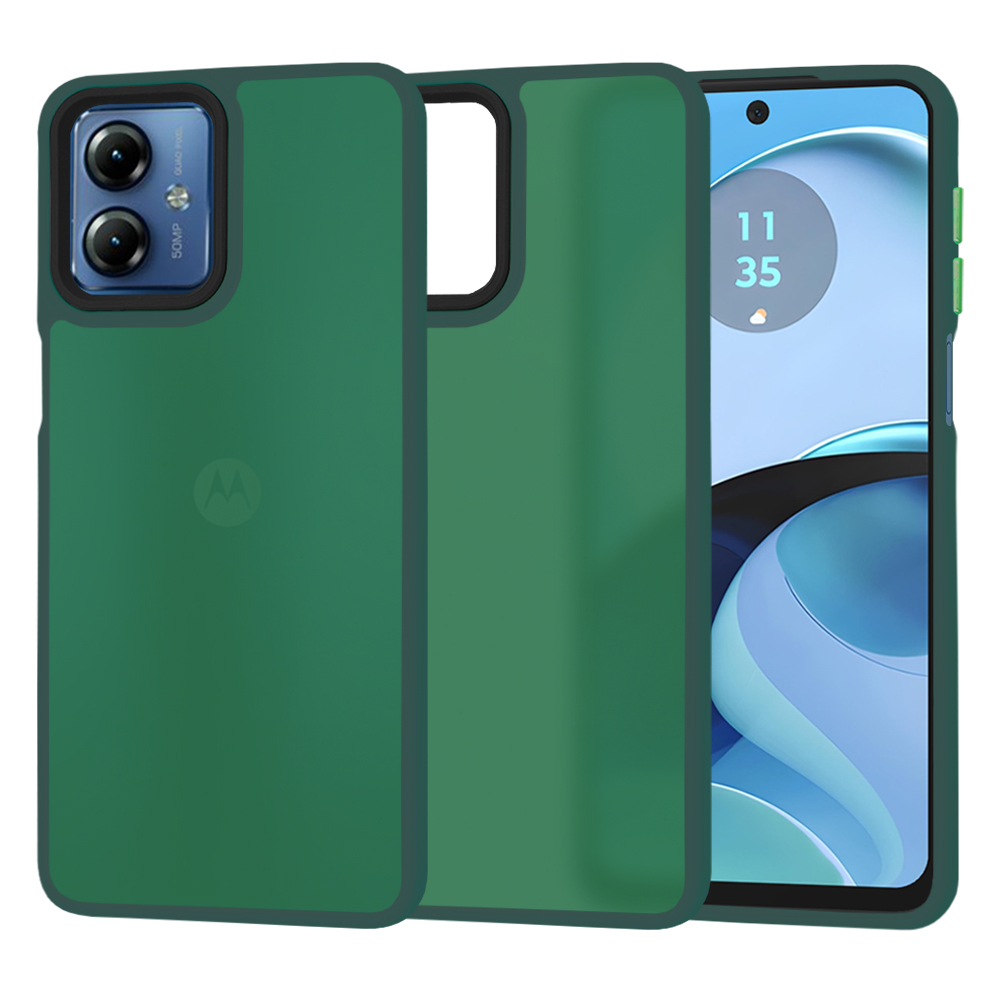 Калъф за Motorola Moto G14 - Techsuit HaloFrost Series - Midnight Зелен