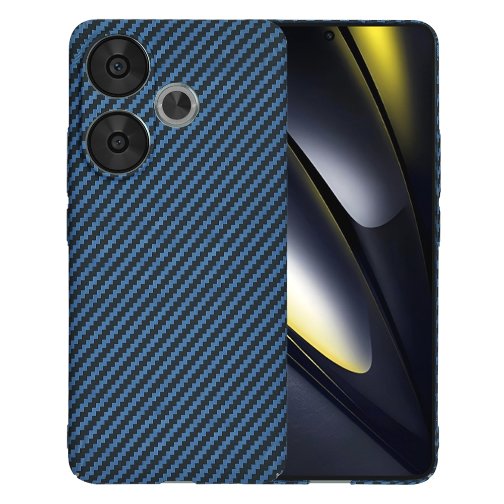 Калъф за Xiaomi Poco F6 - Techsuit Carbonite FiberShell - Cyan