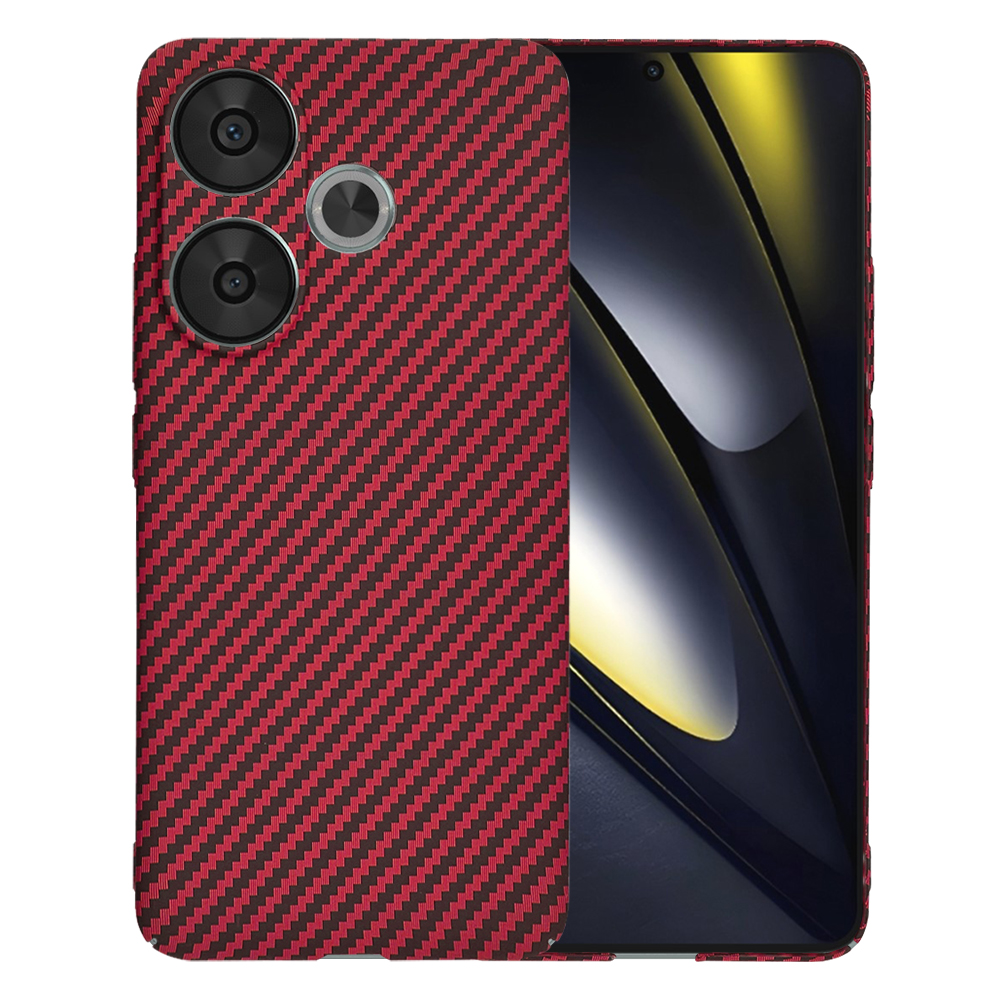 Калъф за Xiaomi Poco F6 - Techsuit Carbonite FiberShell - Червен