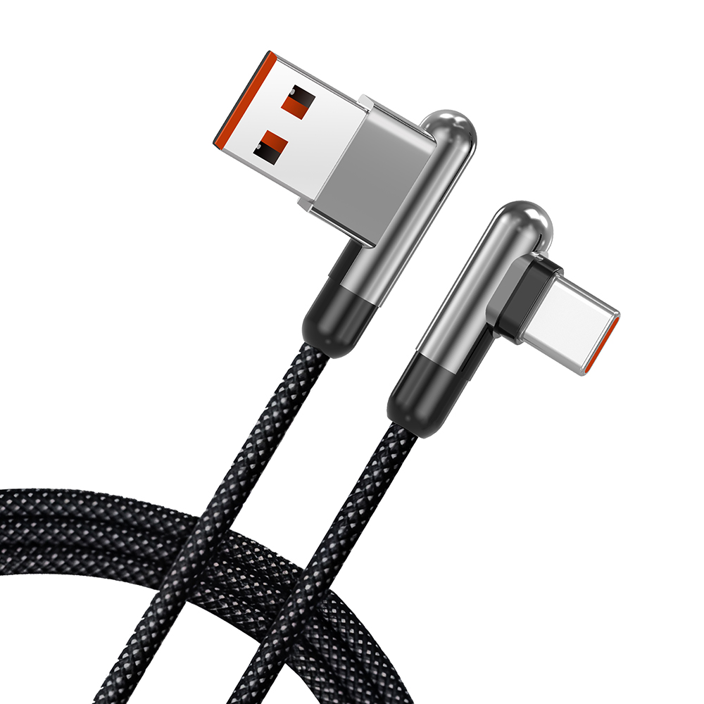 Кабел за данни с USB конектори, Type-C 2.4A, 1m - Lito (LD13C) - Черен