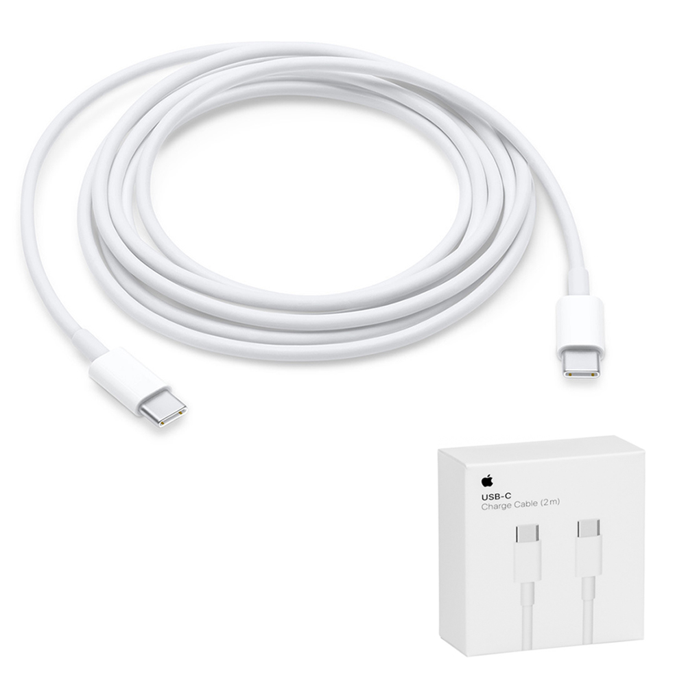 Кабел за данни USB-C към USB-C, 2 м - Apple (MLL82ZM/A) - бял (опаковка на блистер)