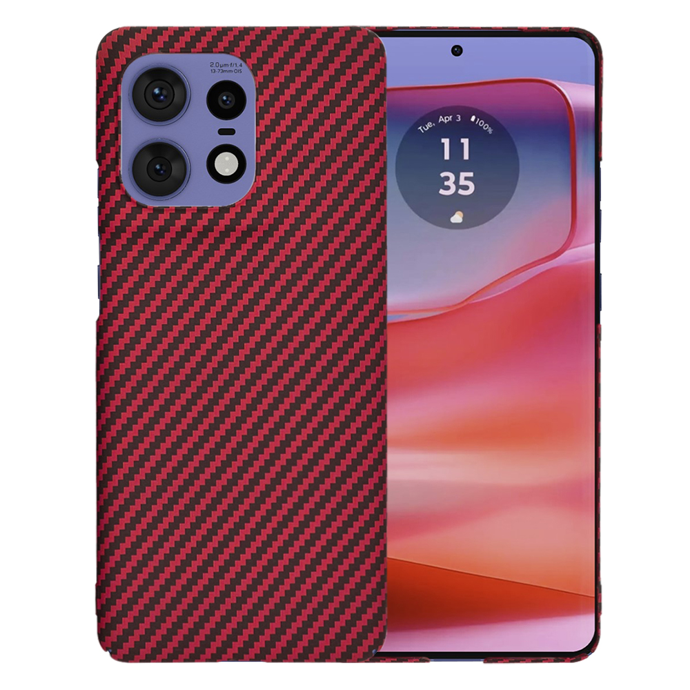 Калъф за Motorola Edge 50 Pro - Techsuit Carbonite FiberShell - Червен