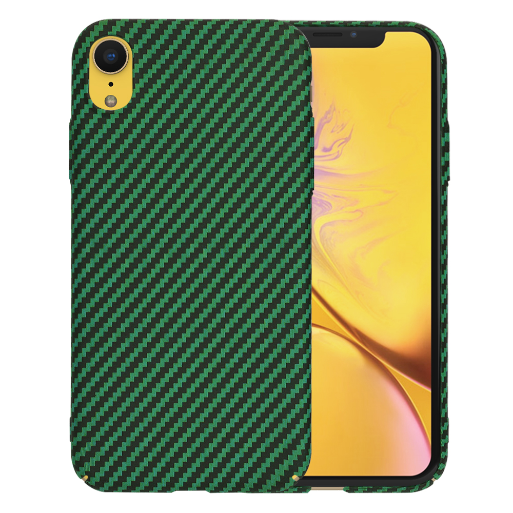 Калъф за iPhone XR - Techsuit Carbonite FiberShell - Зелен