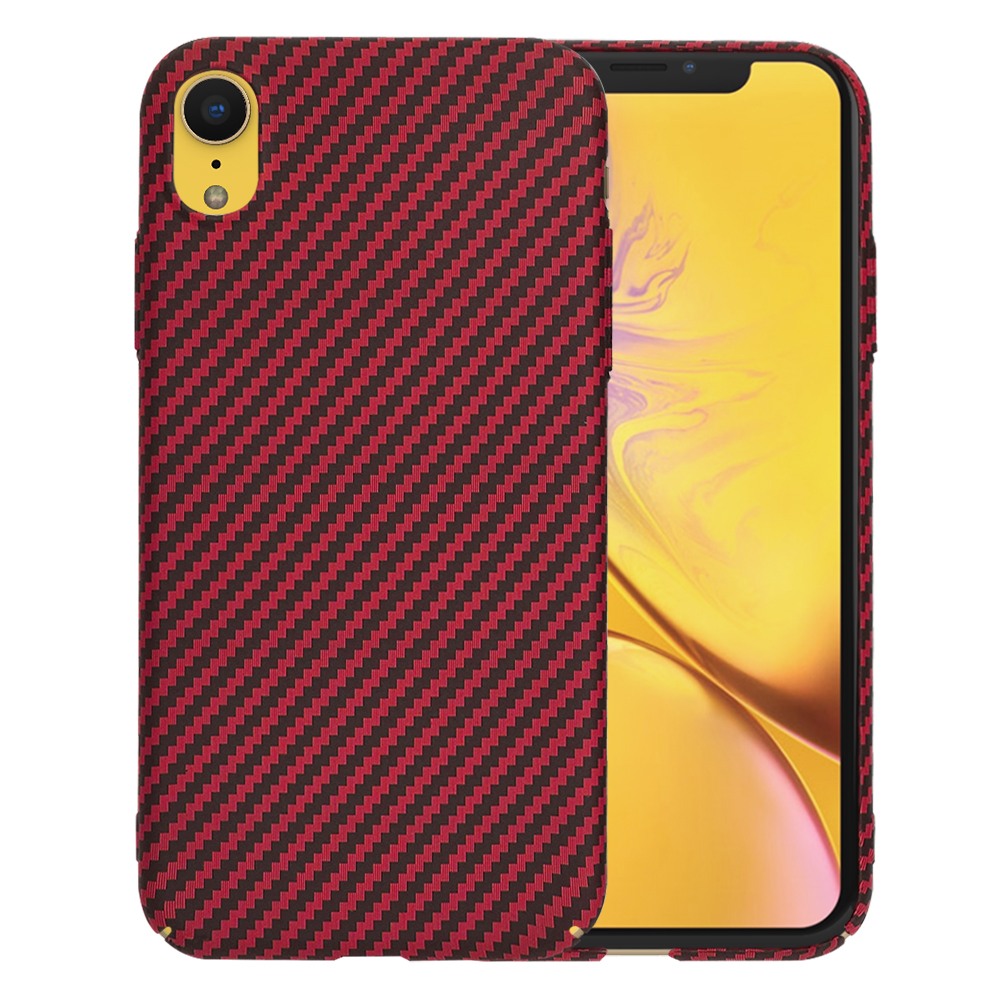 Калъф за iPhone XR - Techsuit Carbonite FiberShell - Червен
