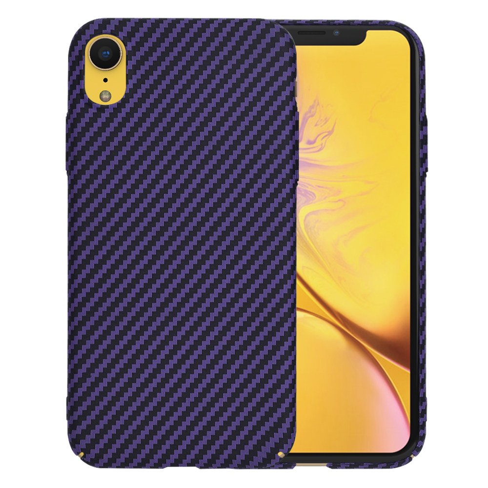 Калъф за iPhone XR - Techsuit Carbonite FiberShell - Лилав