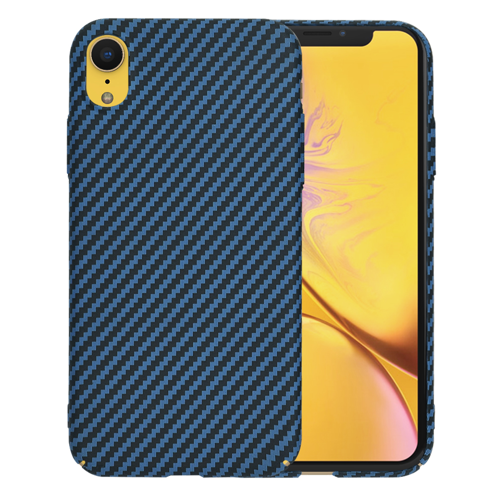 Калъф за iPhone XR - Techsuit Carbonite FiberShell - Cyan