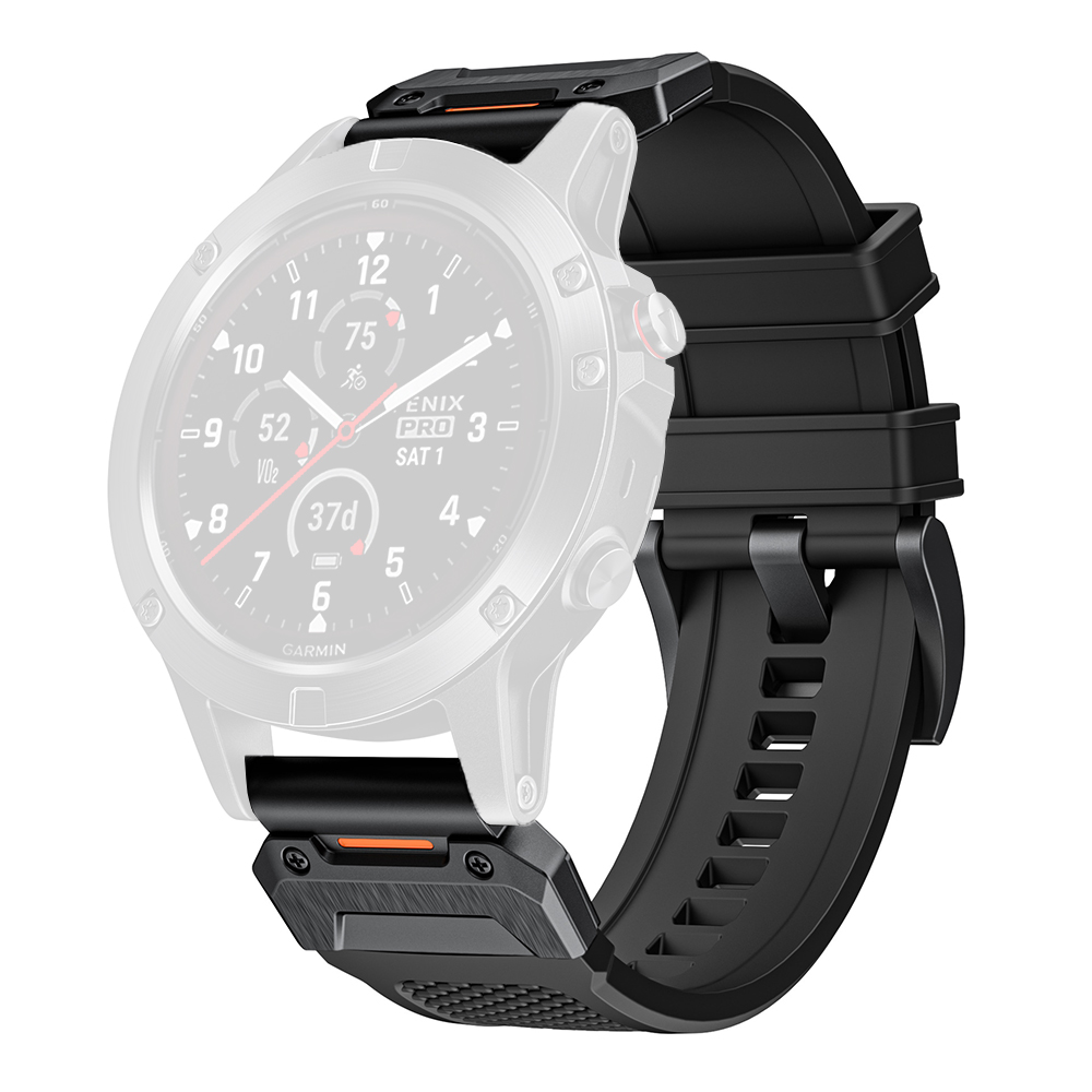 Каишка за Garmin Fenix 5/5 Plus 6/6 Pro/7/Forerunner 935/945/970/Approach S60 - Techsuit Каишка за часовник QuickFit 22 мм (W068) - Черен