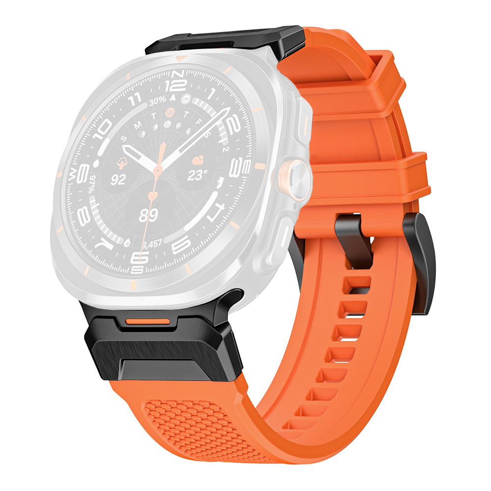 Каишка за Samsung Galaxy Watch Ultra 47mm / Watch Ultra 2 - Techsuit Watchband (W068) - оранжев / черен