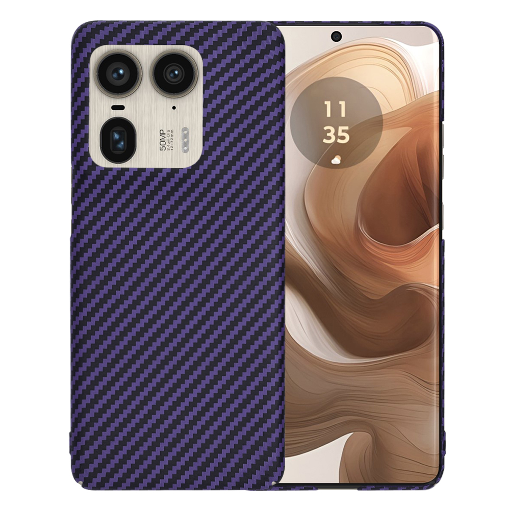 Калъф за Motorola Edge 50 Ultra - Techsuit Carbonite FiberShell - Лилав