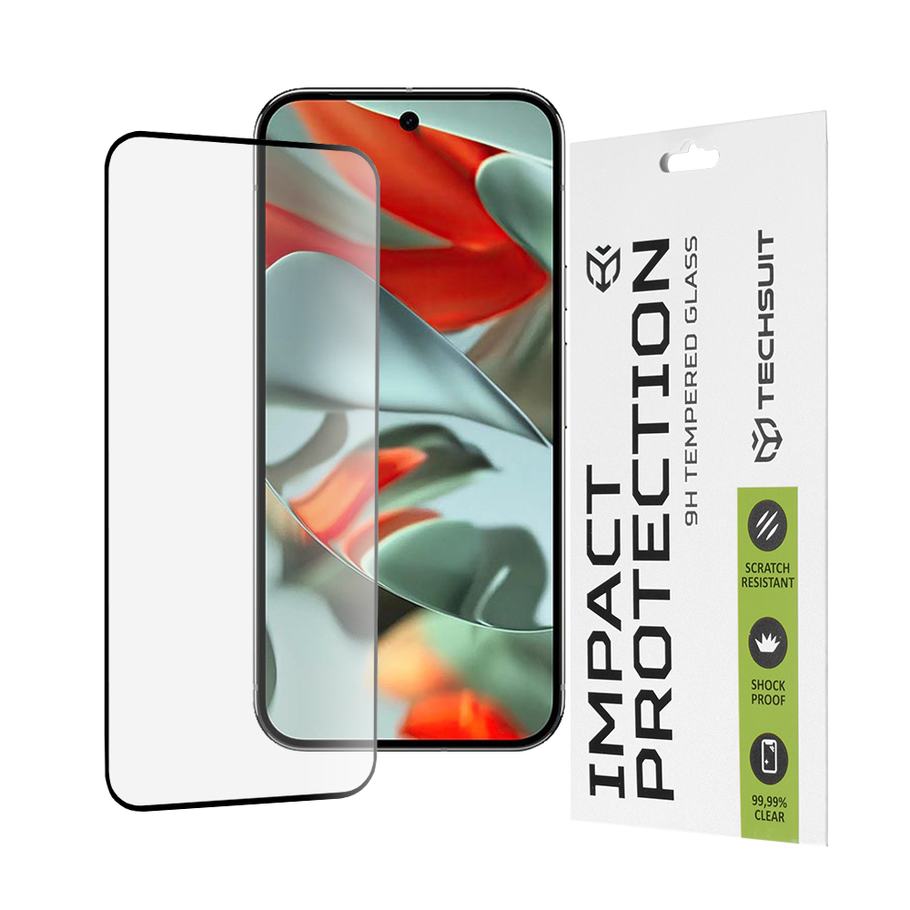 Капак за Google Pixel 9 Pro XL - Techsuit 111D Full Cover / Full Glue Glass - Черен