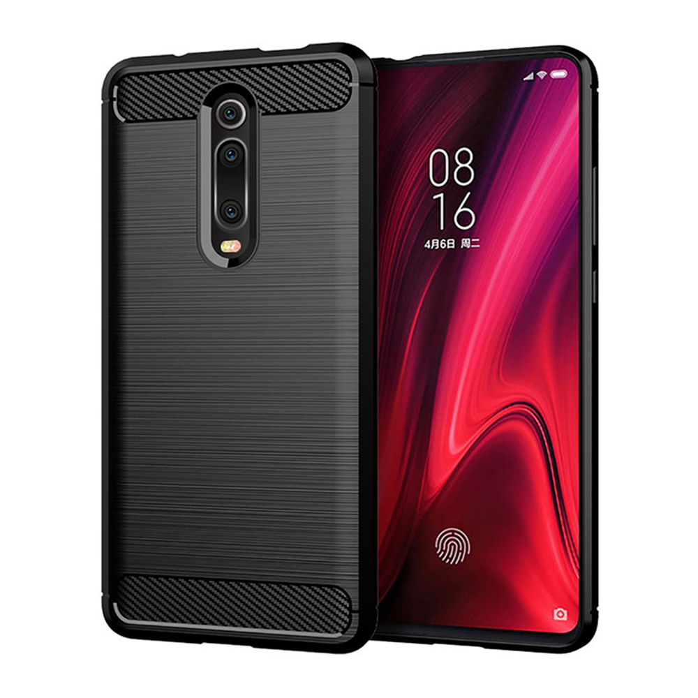 Калъф за Xiaomi Mi 9T / Mi 9T Pro / Redmi K20 / Redmi K20 Pro - Techsuit Carbon Silicone - Черен