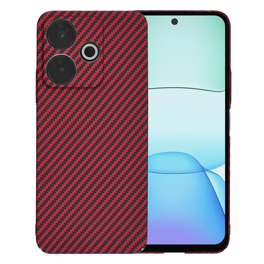 Калъф за Xiaomi Redmi 13 / Poco M6 4G - Techsuit Carbonite FiberShell - Червен