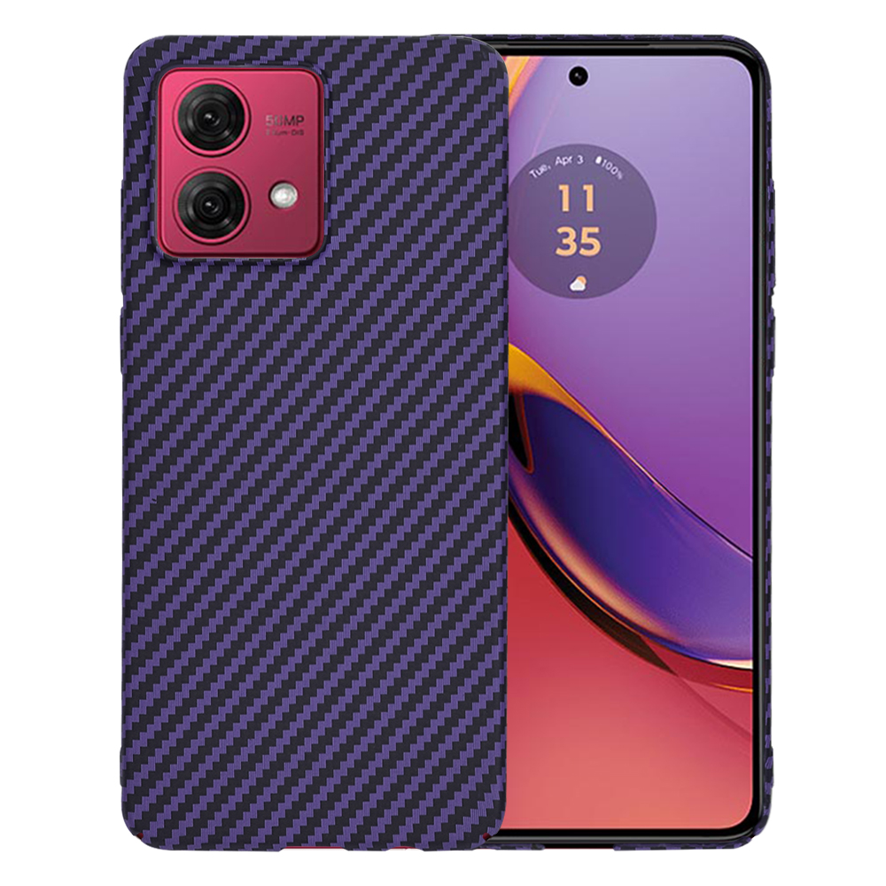 Калъф за Motorola Moto G84 - Techsuit Carbonite FiberShell - Лилав
