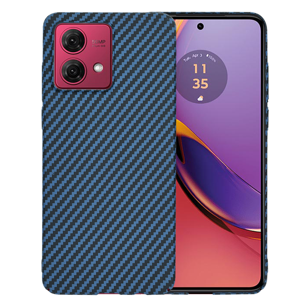 Калъф за Motorola Moto G84 - Techsuit Carbonite FiberShell - Cyan