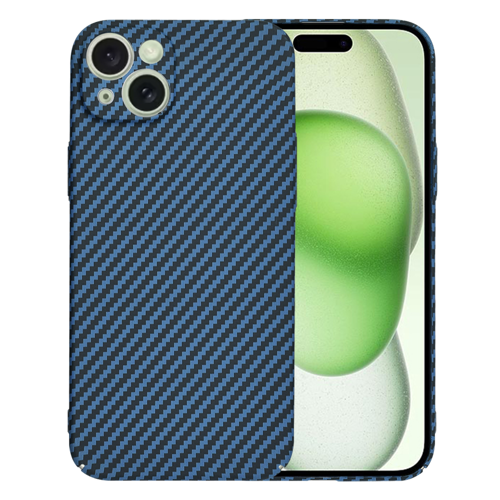 Калъф за iPhone 15 Plus - Techsuit Carbonite FiberShell - Cyan