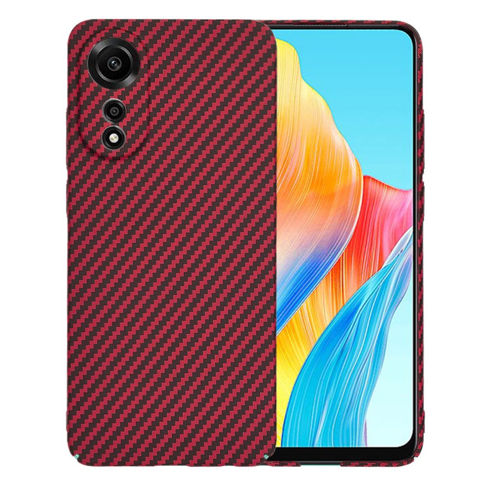 Калъф за Oppo A78 4G - Techsuit Carbonite FiberShell - Червен