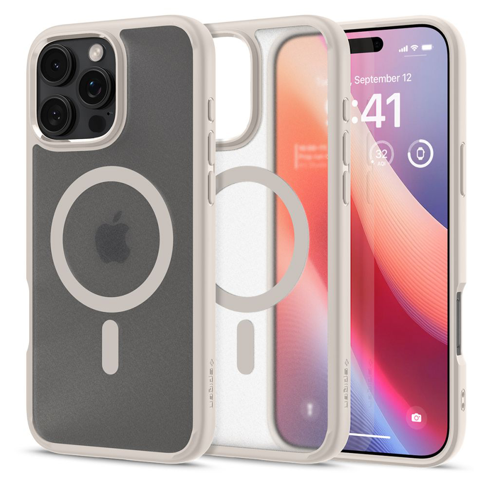 Калъф за iPhone 16 Pro Max - Spigen Ultra Hybrid MagSafe (ACS08382) - Frost Natural Титаниев