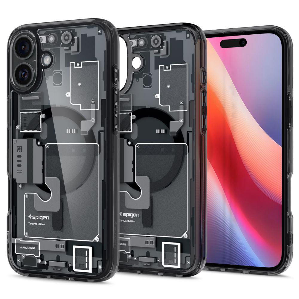 Калъф за iPhone 16 - Spigen Ultra Hybrid Zero One MagSafe (ACS08208) - Черен