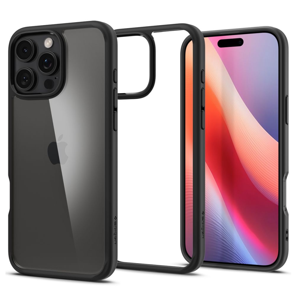 Калъф за iPhone 16 Pro - Spigen Ultra Hybrid (ACS08125) - Черен мат