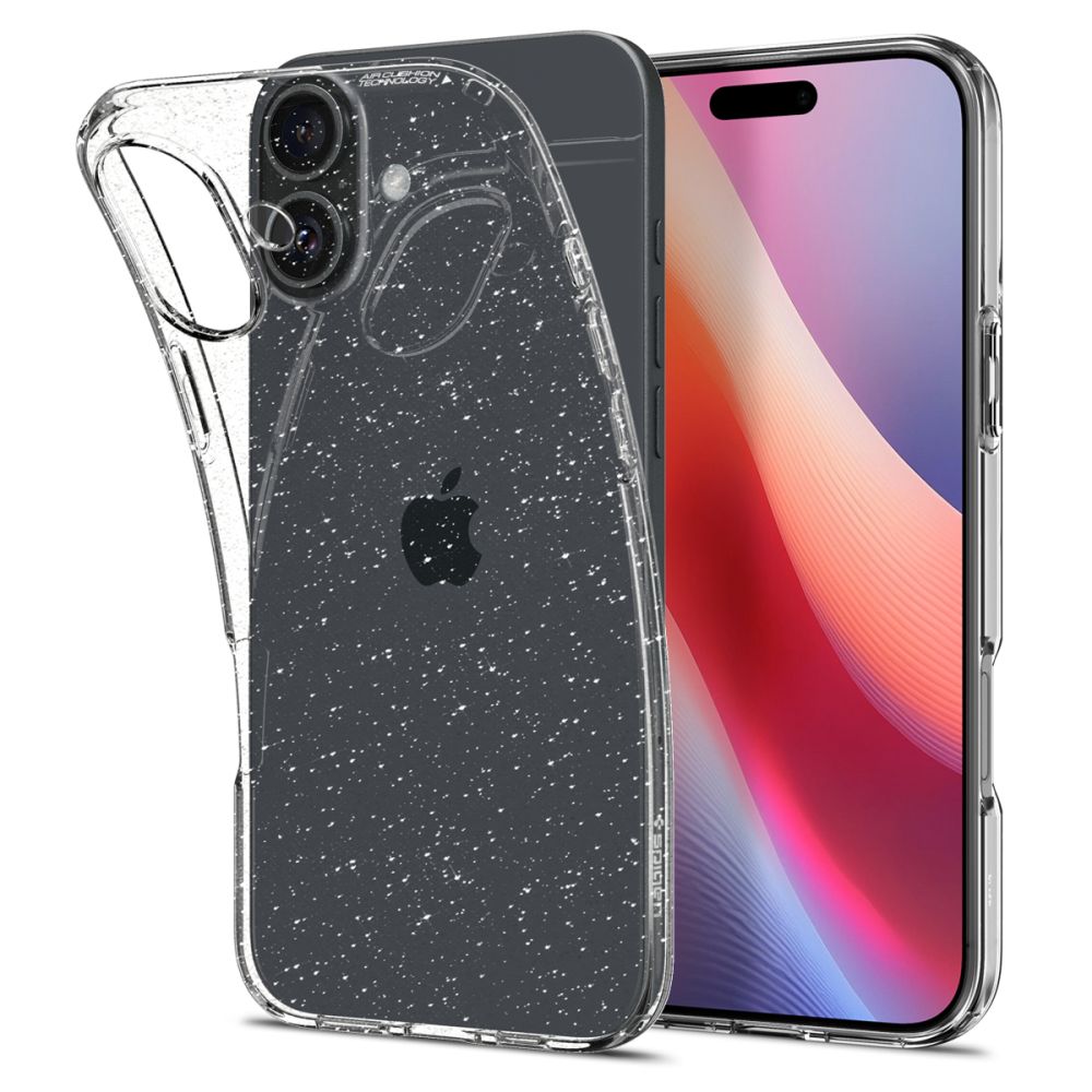 Калъфи за iPhone 16 - Spigen Liquid Crystal Glitter (ACS08192) - Crystal Quartz