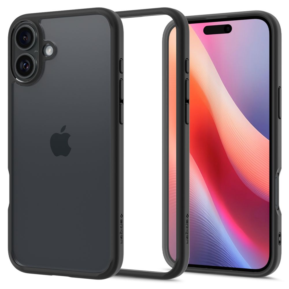 Калъф за iPhone 16 Plus - Spigen Ultra Hybrid (ACS08072) - Черен мат