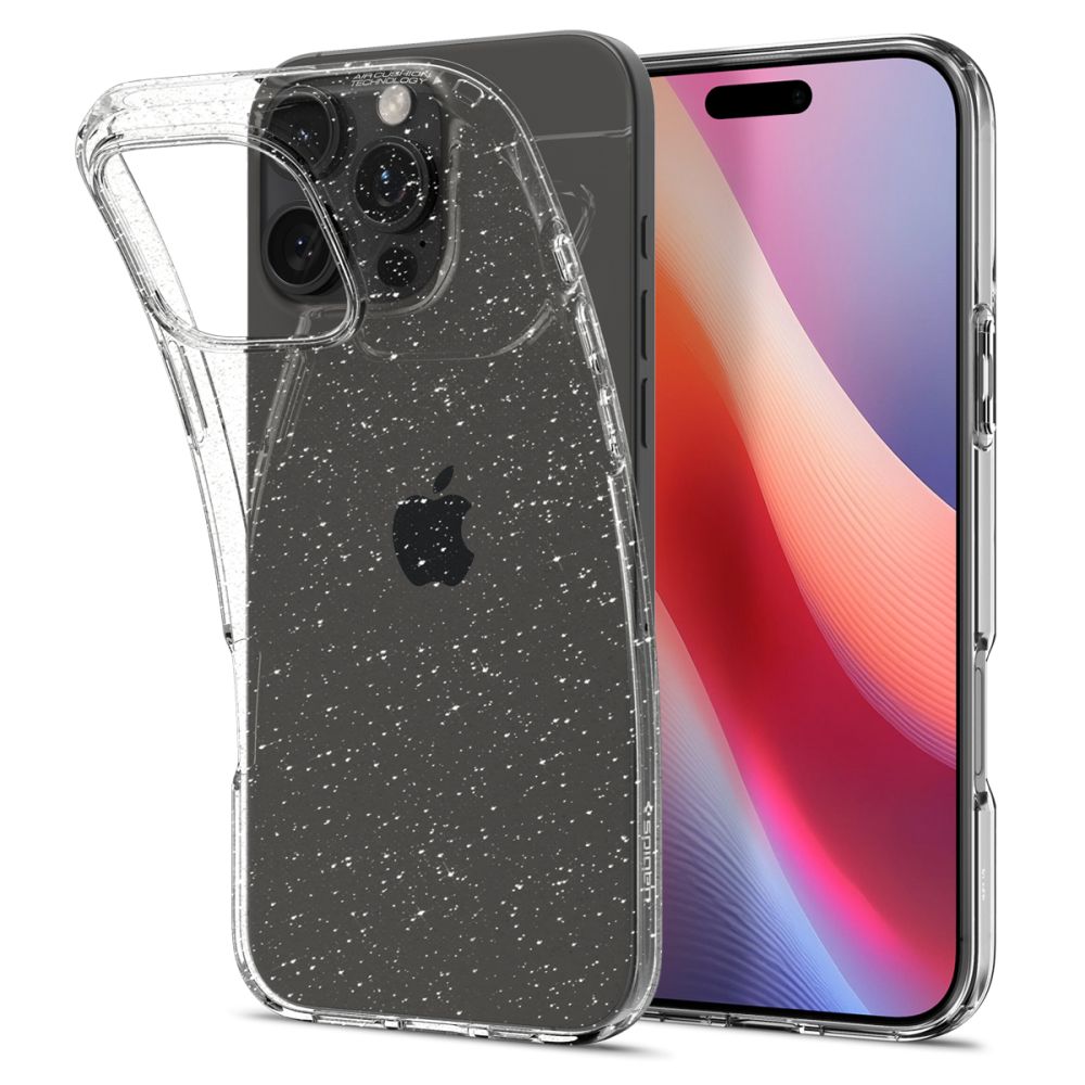 Калъфи за iPhone 16 Pro - Spigen Liquid Crystal Crystal Glitter (ACS08113) - Crystal Quartz