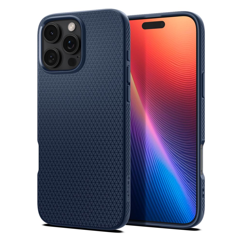 Калъф за iPhone 16 Pro Max - Spigen Liquid Air (ACS07989) - Тъмносин Син