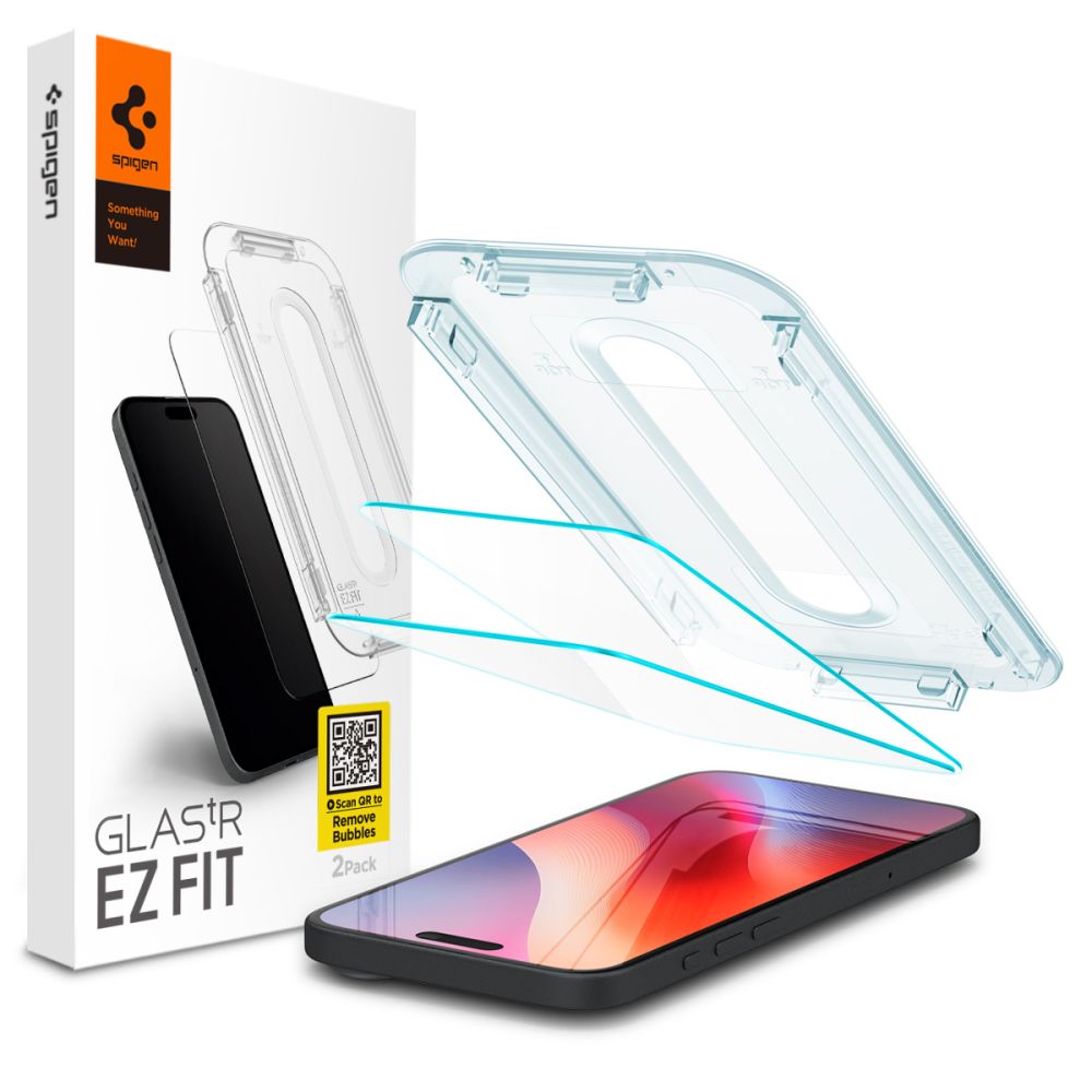 Калъф за iPhone 16 Pro Max / iPhone 17 Pro Max (комплект 2) - Spigen Glas.tR EZ FIT (AGL07907) - Прозрачен