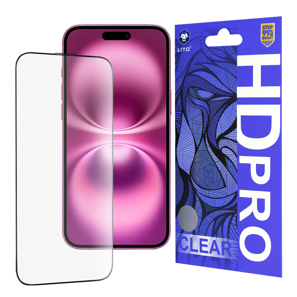 Калъф за iPhone 16 Plus - Lito HD Pro Прозрачен - Черен