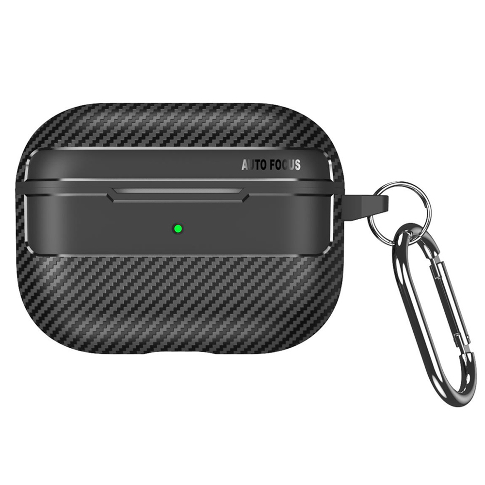 Калъф за Apple AirPods Pro 1/2 - Techsuit CarbonFiber - Черен