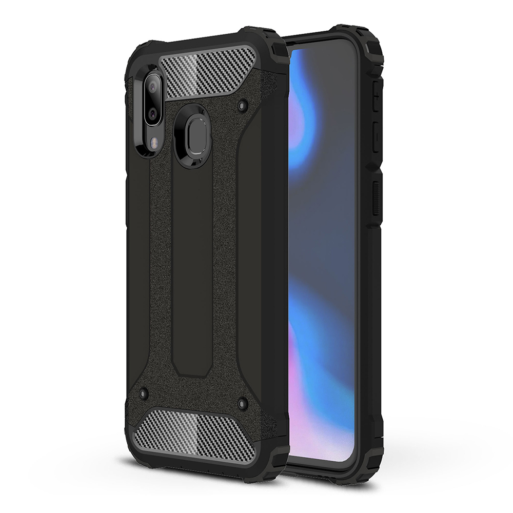 Калъф за Samsung Galaxy A40 - Techsuit Hybrid Armor - Черен