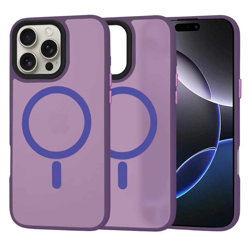 Калъф за iPhone 16 Pro Max - Techsuit HaloFrost MagSafe MagSafe Series - Deep Лилав