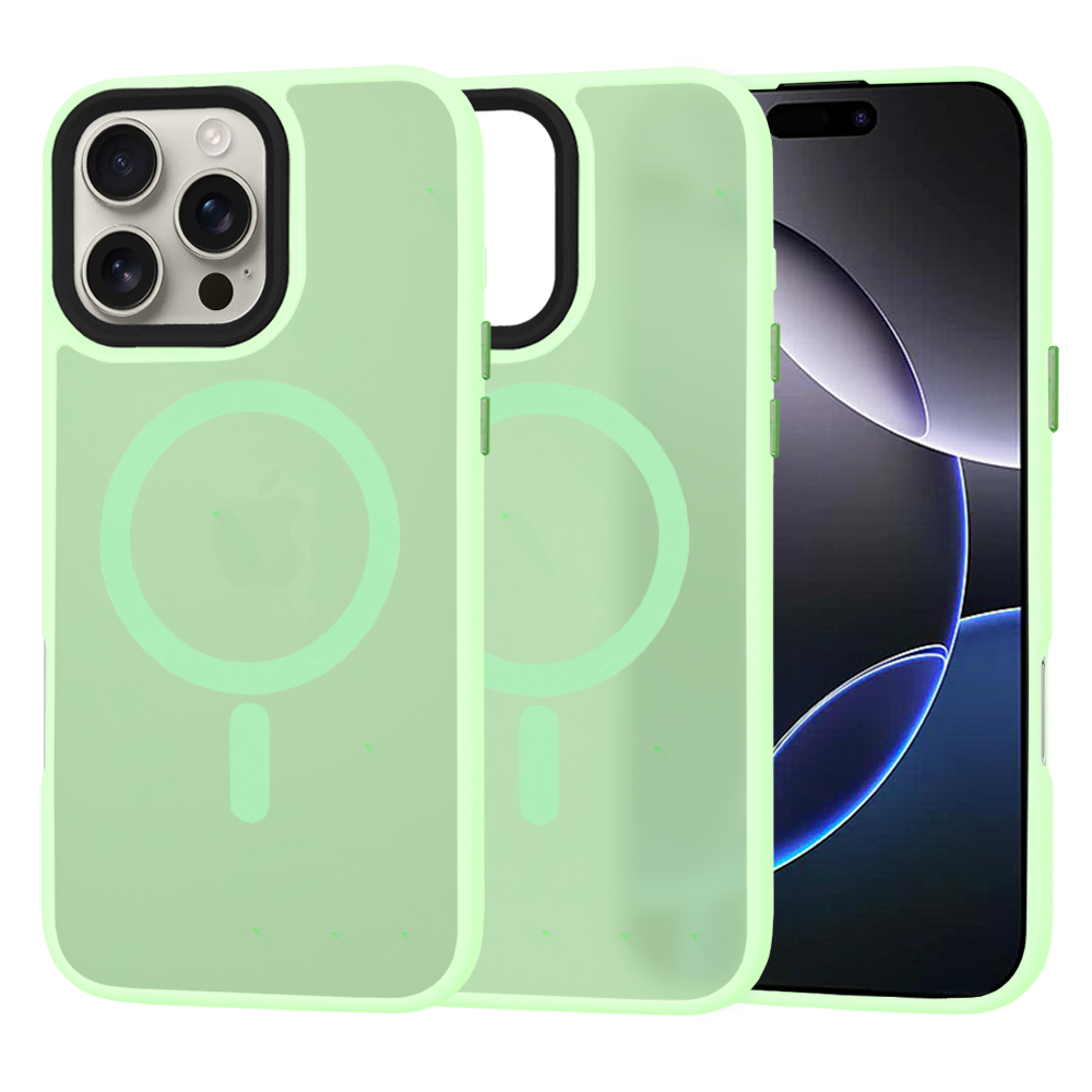 Калъф за iPhone 16 Pro Max - Techsuit HaloFrost MagSafe MagSafe Series - светло зелен