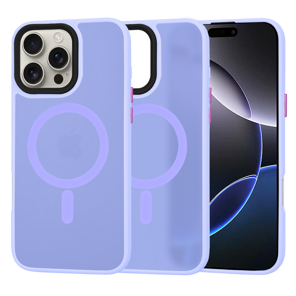 Калъф за iPhone 16 Pro Max - Techsuit HaloFrost MagSafe MagSafe Series - светло лилав
