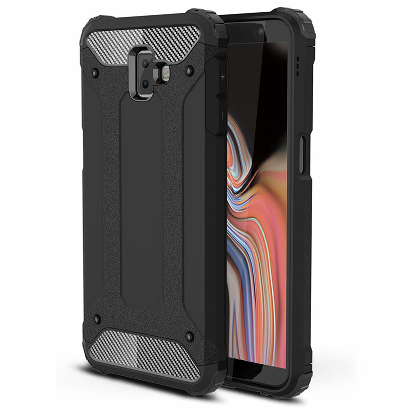 Калъф за Samsung Galaxy J6 Plus - Techsuit Hybrid Armor - Черен