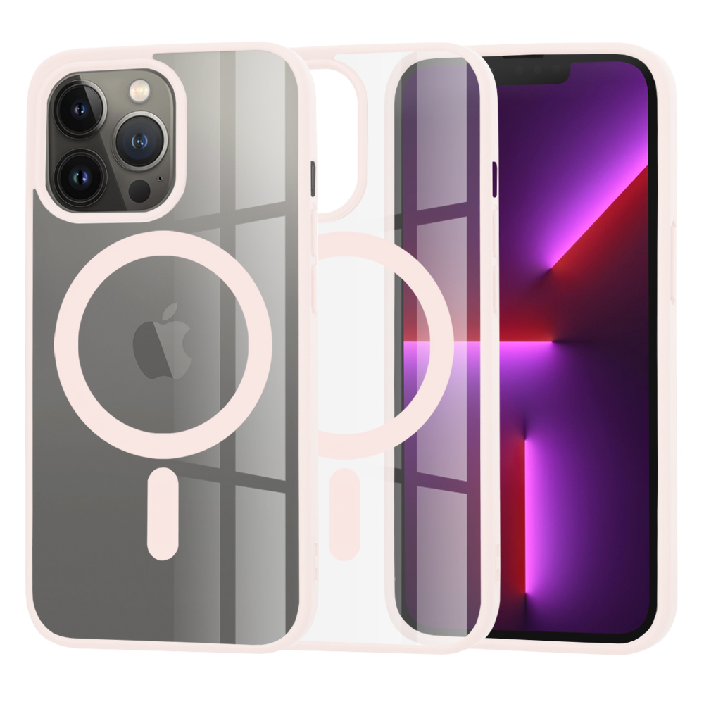 Калъф за iPhone 13 Pro - Techsuit MagSafe Pro - Nude Розов