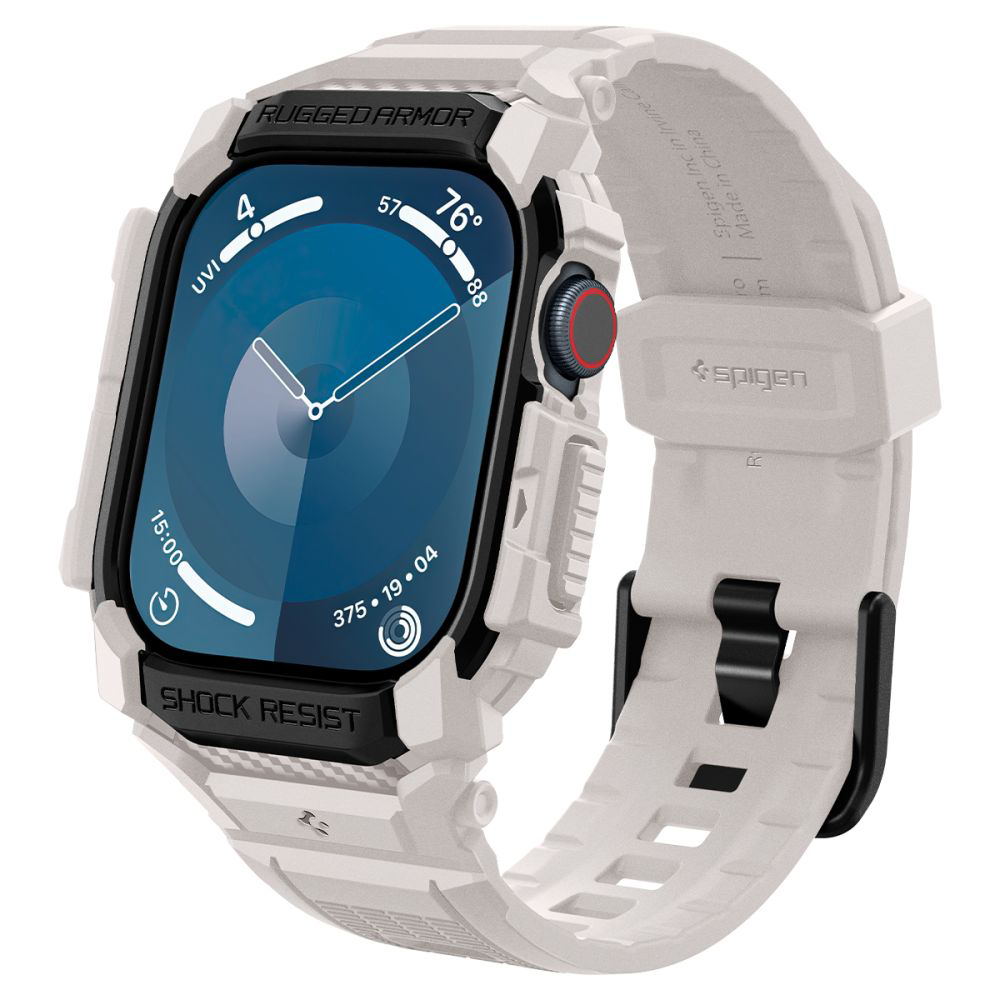 Калъф за Apple Watch 10 46mm / Watch 11 46mm + каишка - Spigen Rugged Armor Pro (ACS08607) - Dune Бежов