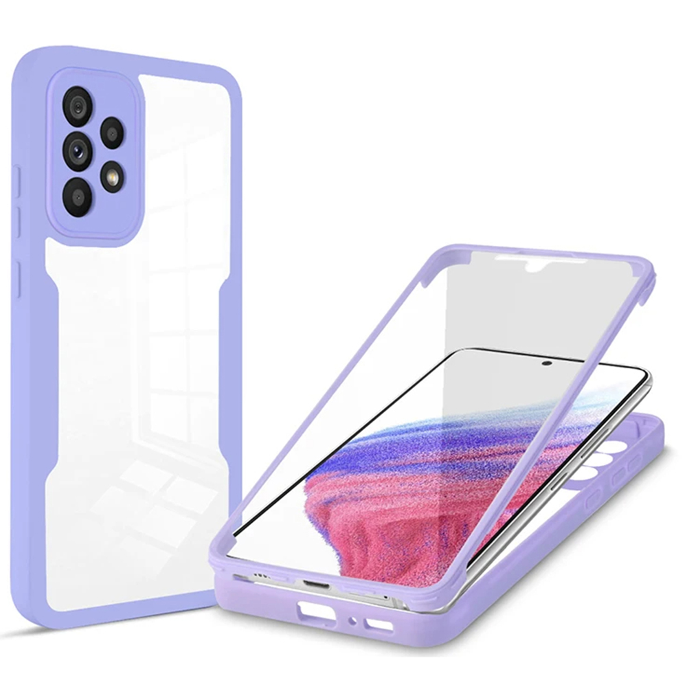 Калъф за Samsung Galaxy A53 5G + капак - Techsuit ColorVerse 360 Series - Лилав