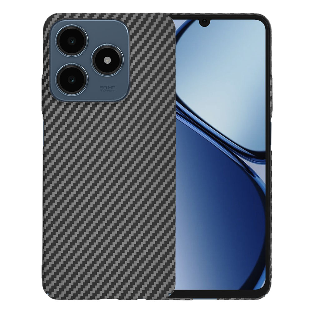 Калъф за Realme C61 / Realme C63 - Techsuit Carbonite FiberShell - Черен