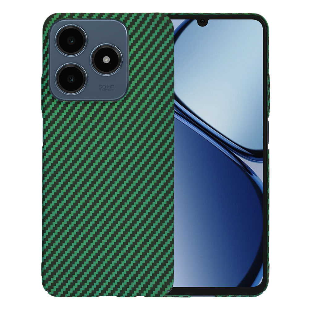 Калъф за Realme C61 / Realme C63 - Techsuit Carbonite FiberShell - Зелен