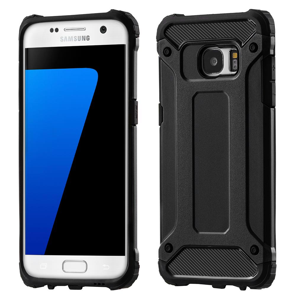 Калъф за Samsung Galaxy S7 Edge - Techsuit Hybrid Armor - Черен