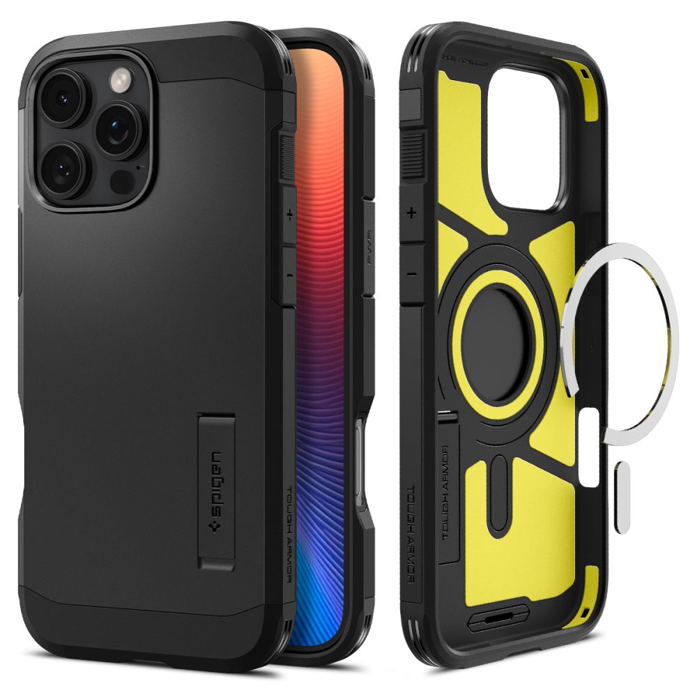 Калъф за iPhone 16 Pro - Spigen Tough Armor MagSafe (ACS08146) - Черен