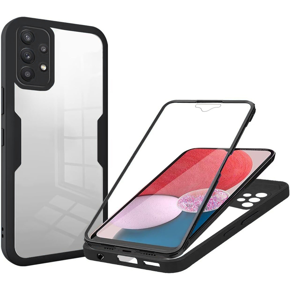 Калъф за Samsung Galaxy A13 4G + Капак - Techsuit ColorVerse 360 Series - Черен