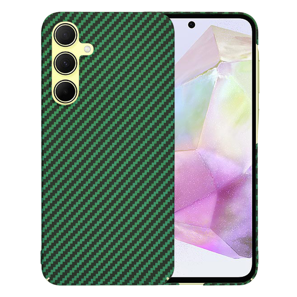 Калъф за Samsung Galaxy A35 5G - Techsuit Carbonite FiberShell - Зелен