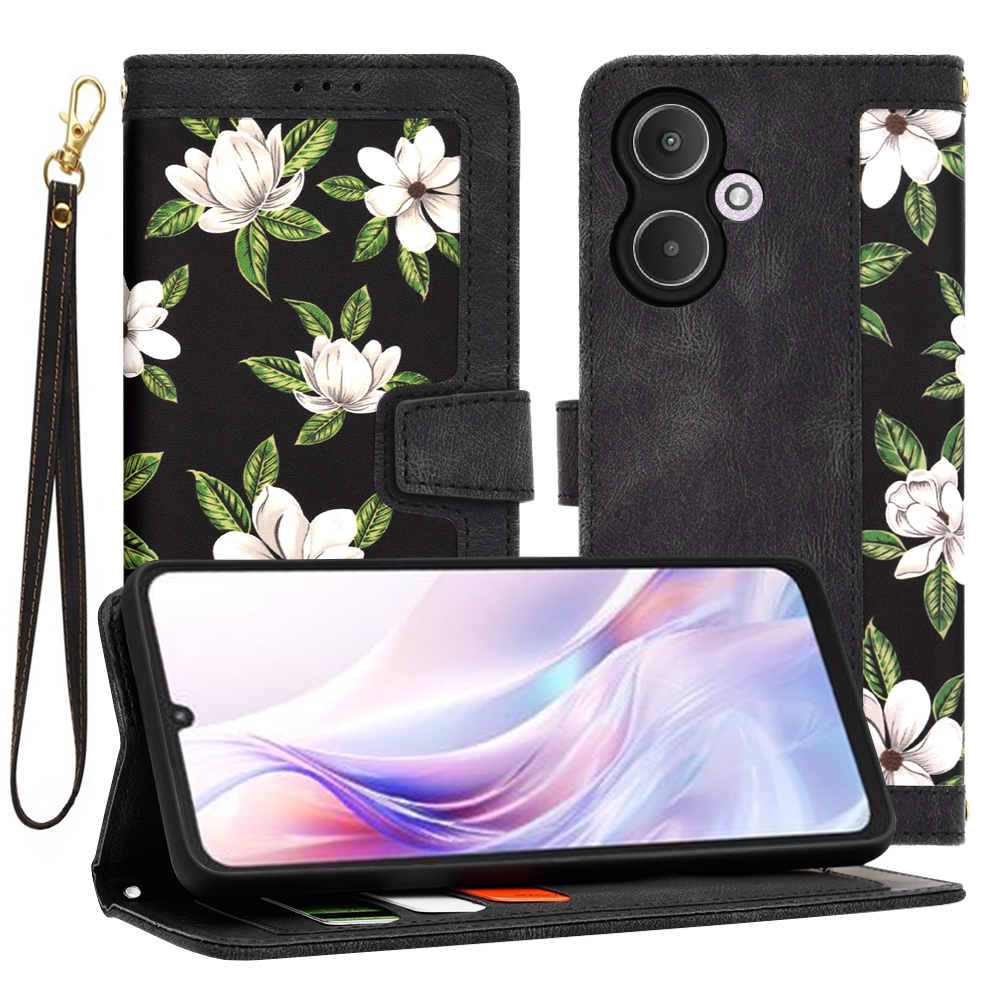 Калъф за Xiaomi Redmi 13C 5G - Techsuit FlipCraft - Flowers of the Dawn