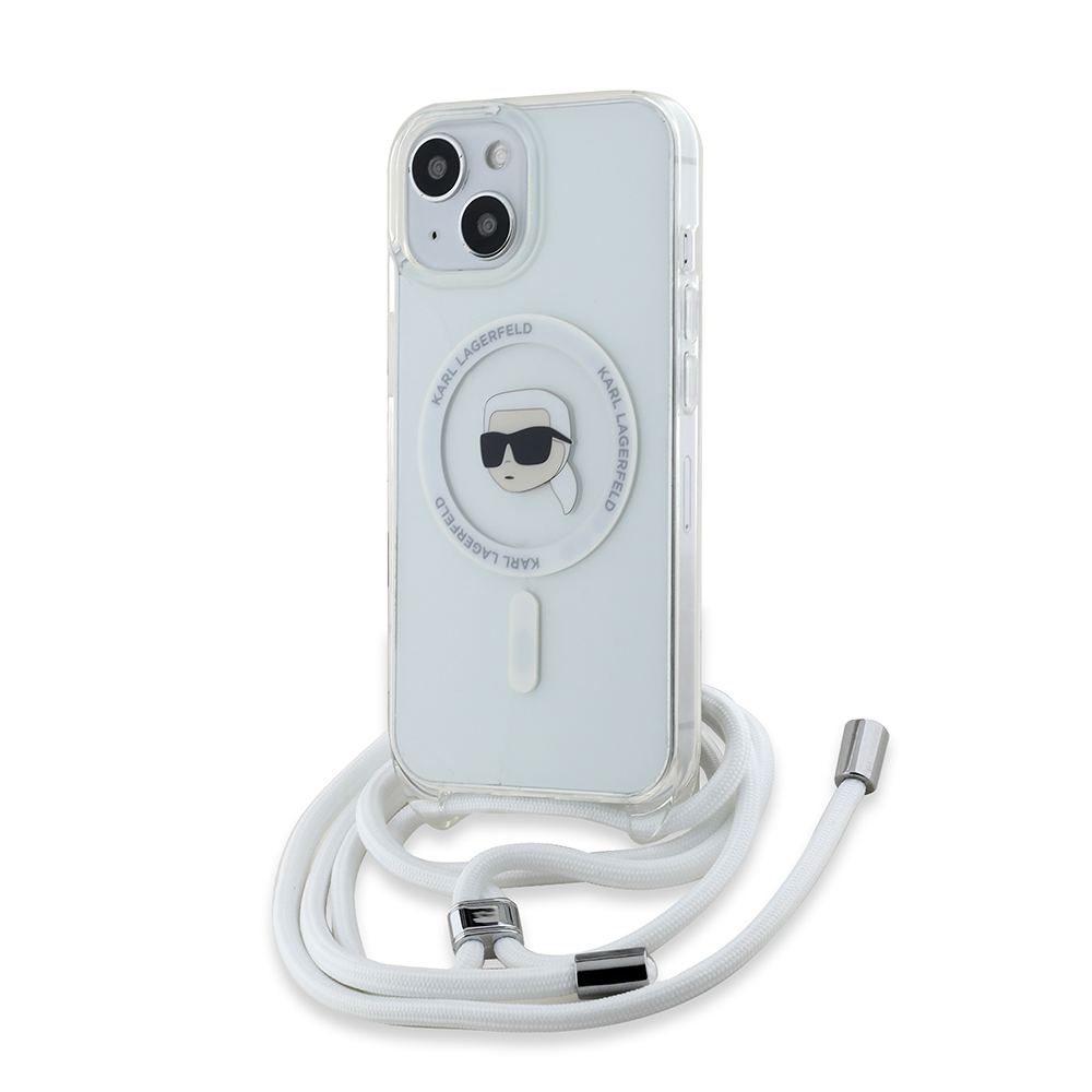 Калъф за iPhone 15 - Karl Lagerfeld IML Crossbody MagSafe (KLHMP15SHCKHNT) - Karl Head