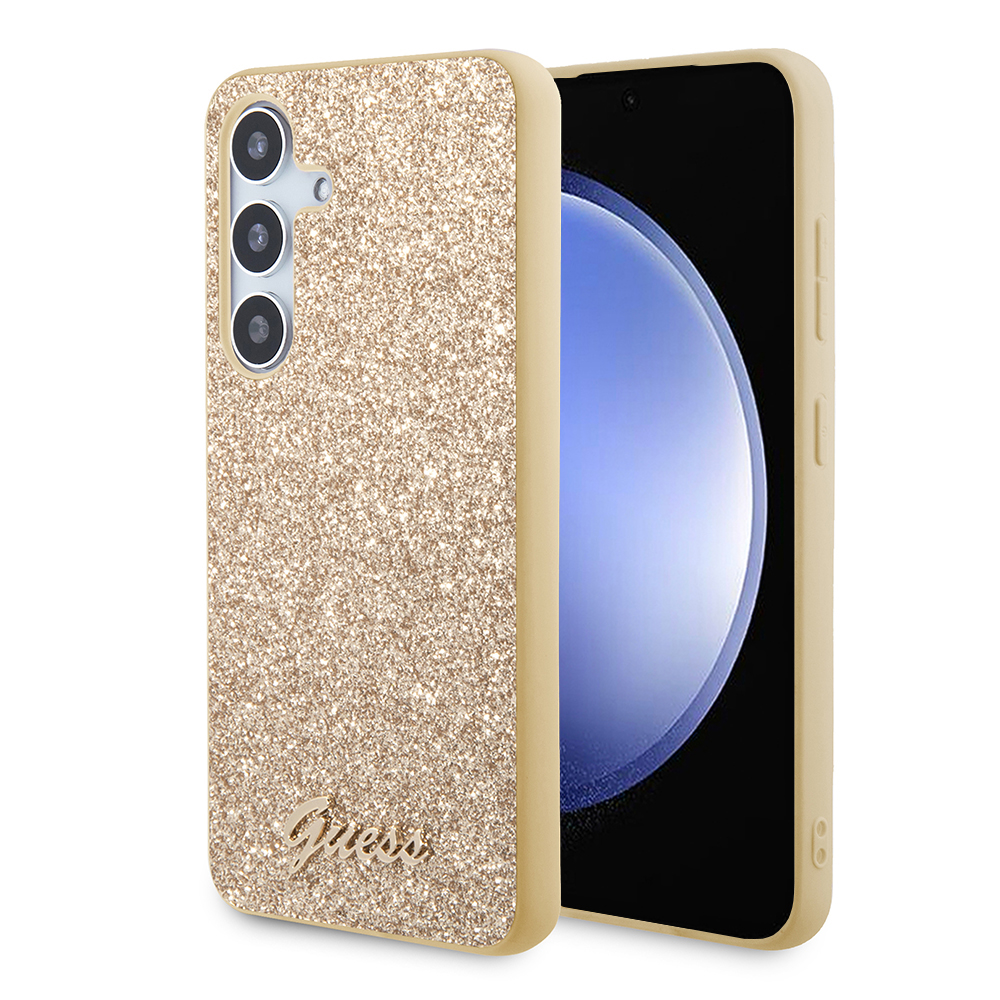 Калъф за Samsung Galaxy S24 - Guess Glitter Script (GUHCS24SHGGSHD) - Златен