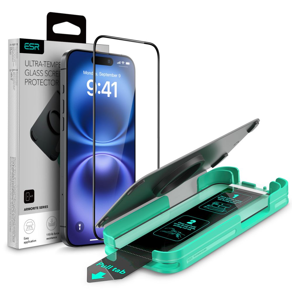 Капак за iPhone 16 Plus / 15 Plus - ESR Armorite Screen Protector - Черен